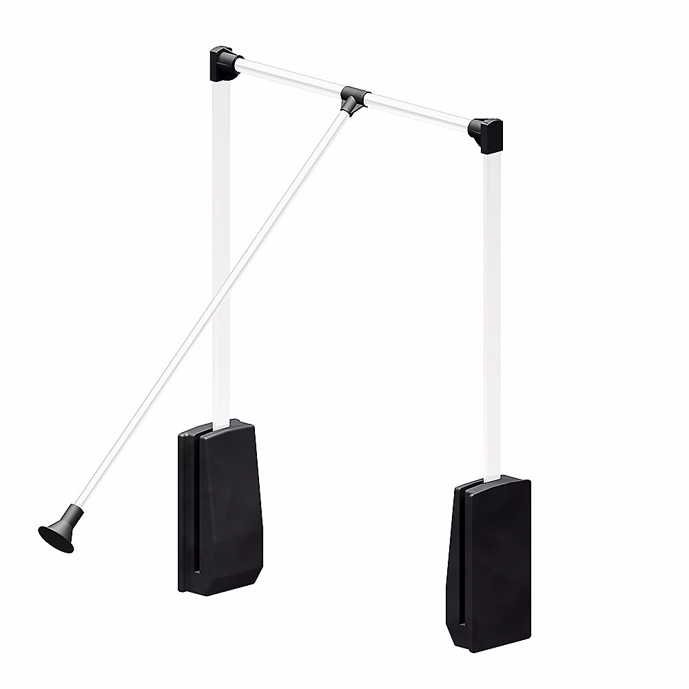 Elévateur de penderie escamotable en aluminium – boîtier noir | largeur dressing 540 | 690 mm