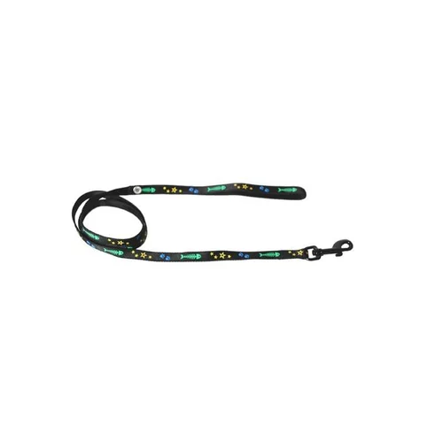 Jardin et confort：Laisse chat à motif 10 mm coloris noir - 100 cm