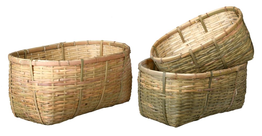 Corbeilles en bambou naturel (Lot de 3)