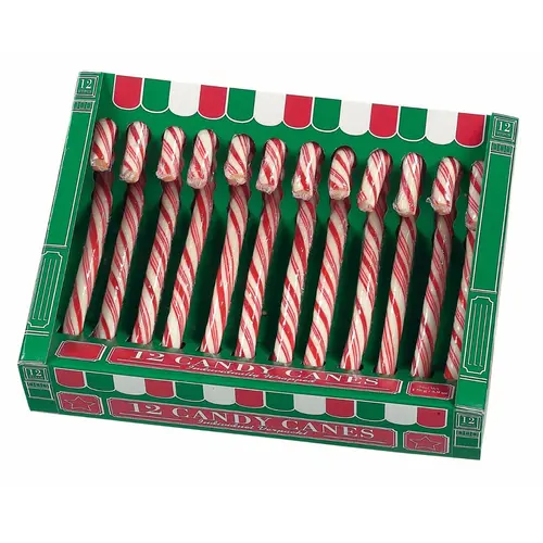 Pour le jardin:Cannes à sucre de Noël coloris blanc et rouge Hamlet - boîte de 12 (170 g)