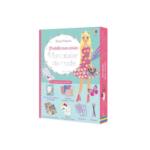 Qualité au jardin：Livre J'habille mes amies "Mon atelier de mode", Ed USBORNE