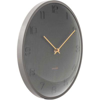 Horloge murale en métal Fuerte Dome (Gris)