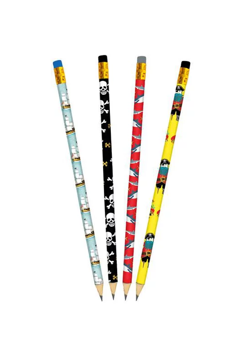 Pour l’extérieur:Set de 4 crayons pirate Cartesdart