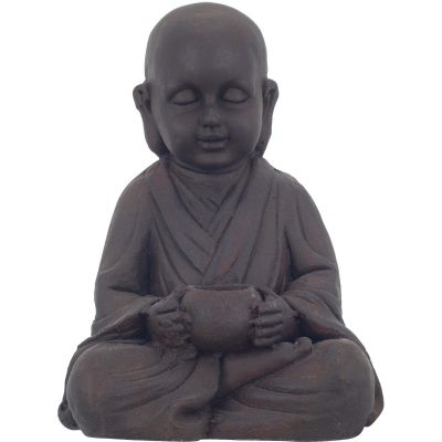 Bouddha en magnésie avec bougeoir intégré