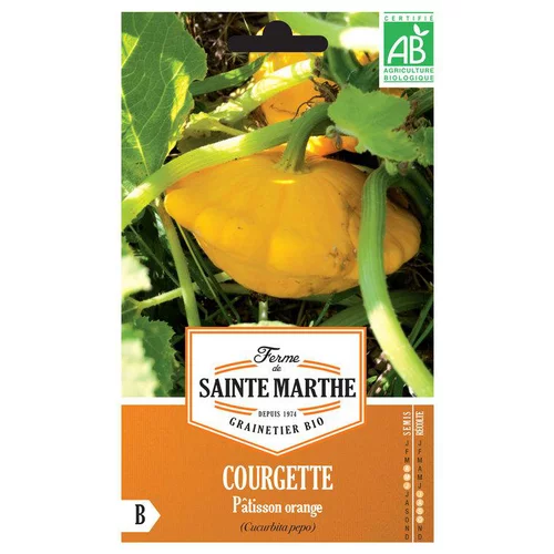 Pour un extérieur bien organisé:Graines de courgette patisson orange bio Ferme de Sainte Marthe - graines à semer