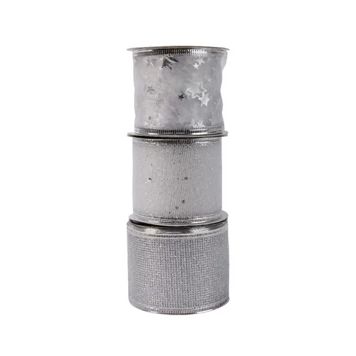 Bien pratique à l’extérieur:Ruban en polyester argent - 270 x 6,30 cm