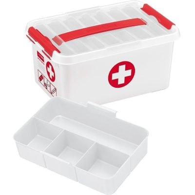 Boite à compartiments 1er Secours Q-line (6 litres)