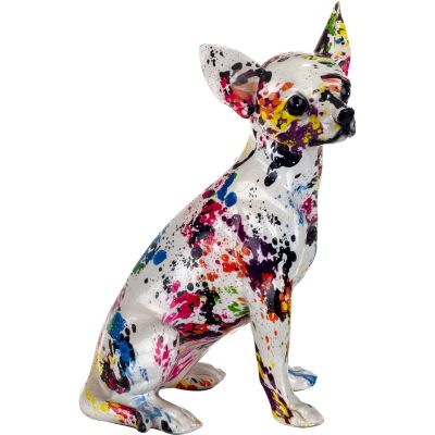 Chihuahua en résine Graffiti (Tâches de peinture)