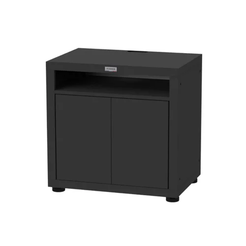 Qualité extérieur:Meuble cuisson avec tablette coloris noir en acier Le Marquier - 80 x 55 cm