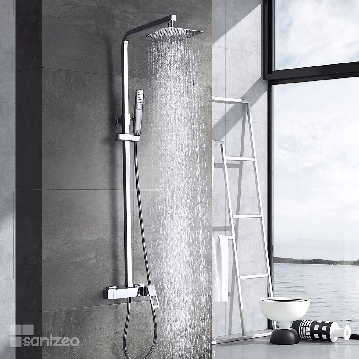 Colonne de Douche Anti – Calcaire Chrome IMEX SUECIA BDC032
