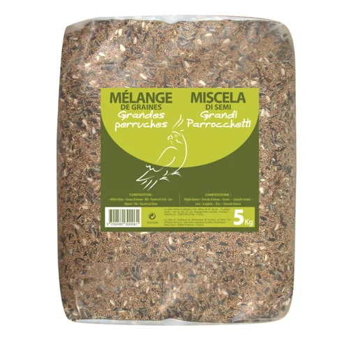 Votre allié au jardin：Mélange grande perruche Premium 5 kg