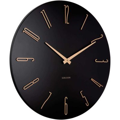 Horloge murale en métal Esmerado 60 cm (Noir)
