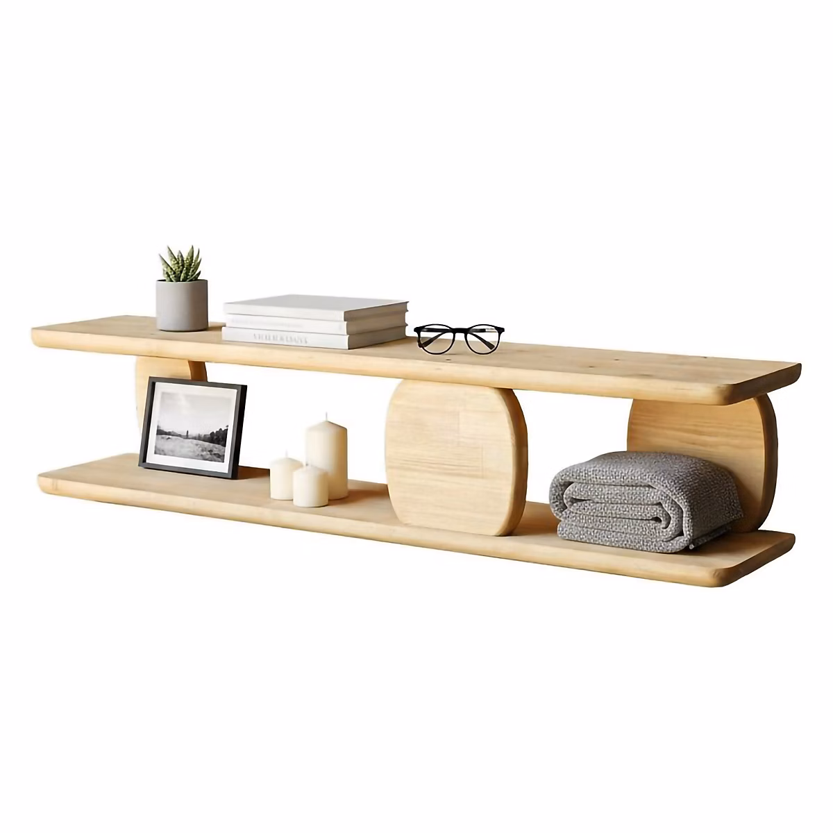 Étagère murale Arcene – Étagère, Tablette murale, Rayonnage polyvalent, 120x24h30 cm, Chêne
