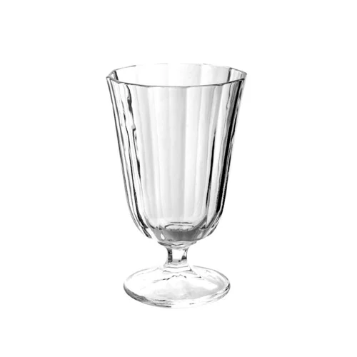 Style jardin：Verres à eau en verre transparent Ana - 6 verres à pied x 25 cl