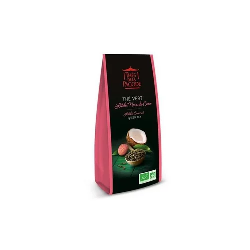 Jardin sélection：Thé vert litchi noix de coco bio - sachet de 100 g