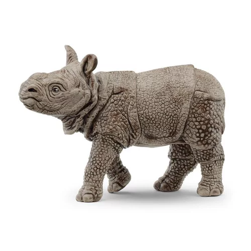 Jardin extérieur：Bébé rhinocéros indien multicolore Schleich - 6.8 cm