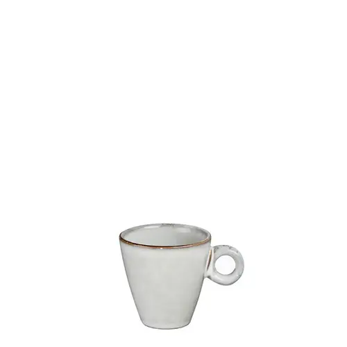 Une solution pratique pour l’extérieur:Tasse à espresso en céramique grise Tabo - Ø 6,5 x H 6,5 cm