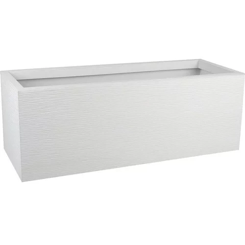 Facile jardin：Jardinière Graphit' Up 57 L coloris blanc cérusé - 79,5 x 29,5 x 29,5 cm