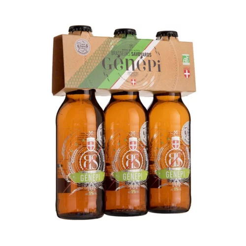 Pour votre confort au jardin:Pack bière blonde bio au génépi Brasseurs Savoyards - 3 x 33 cl