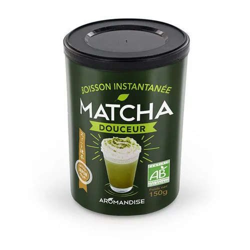 Pour vos moments au jardin:Douceur de matcha instantanée bio en tube de 150 g