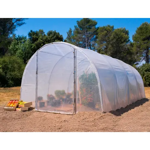 Pour équiper le jardin：Serre de jardin en plastique transparente 1 porte 9m² - 3 x 3 m