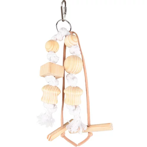 Pour créer votre univers jardin:Jouet oiseau batonnets coloris bois en corde naturelle - 22 cm