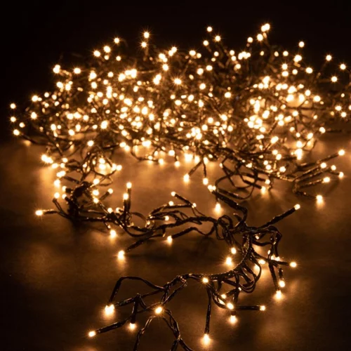 Simple pour le jardin:Guirlande lumineuse LED à lumière animée blanc chaud sur secteur - 13,5 m