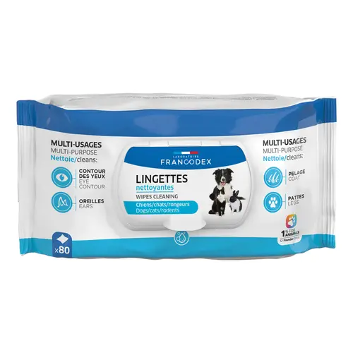 Pour tous les jours:Lingettes nettoyantes multi-usages pour chats et chiens