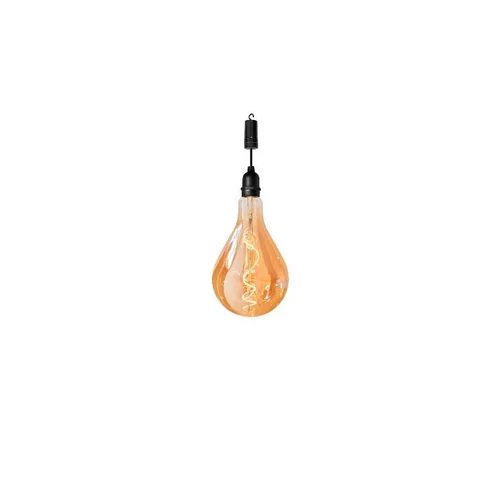 Pour un extérieur bien organisé:Suspension en verre forme ampoule Raindrop LED à pile Ø 16 x H 28,5 cm