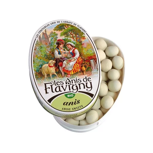 Pour votre projet:Bonbons à l’anis Bio - boîte ovale 50 g