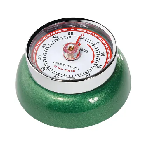 Simple au jardin:Minuteur de cuisine en métal vert Speed - Ø 9,2 x H 4 cm