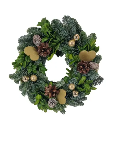 Confort pour le jardin：Couronne naturelle coloris multicolore – Ø 25 cm