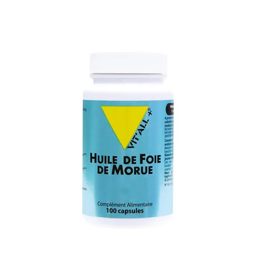 Solution utile:Huile de foie de morue vit’all + en format de 100 capsules