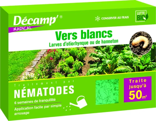 Pour profiter pleinement de l’extérieur:Nématodes contre vers blancs 50 m2