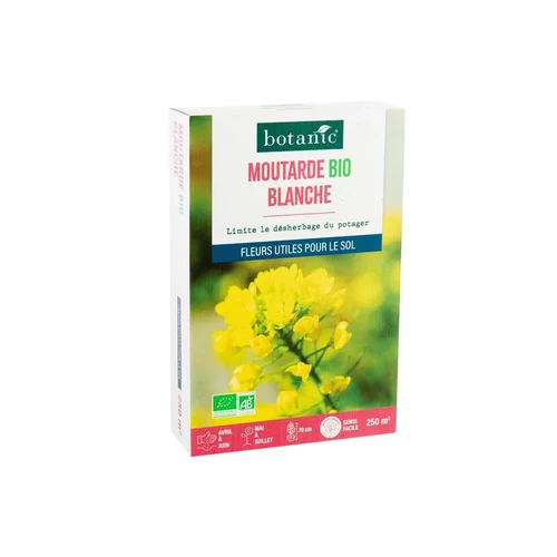 Utile au jardin：Graines de moutarde blanche bio botanic® - graines à semer (250 m²)
