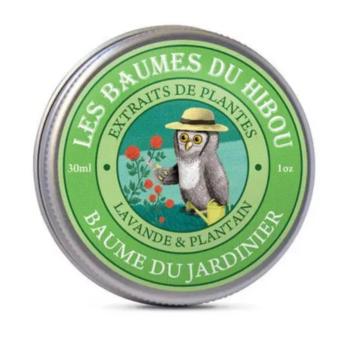 Jardin inspiration:Baume du jardinier bio lavande et plantain Les Baumes du Hibou - 30 ml