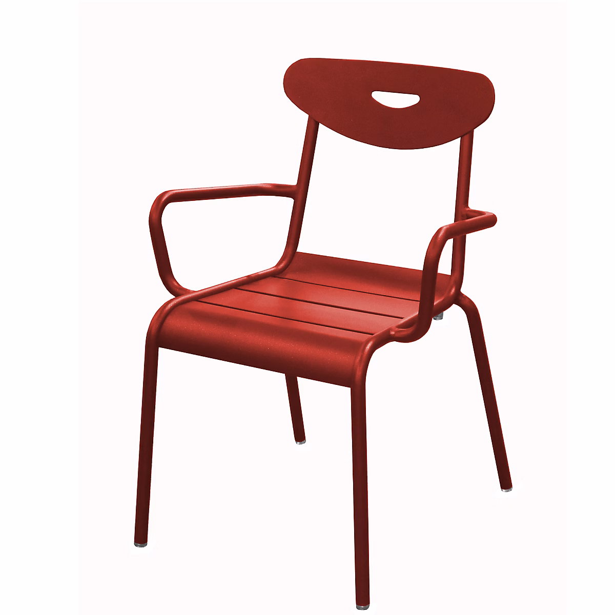 Salon et mobilier de jardin – Fauteuil de jardin empilable aluminium rouge ProLoisirs Smiley