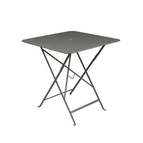 Jardin expert：Table carrée en acier coloris romarin Bistro Fermob - 71 x 71 x 75 cm