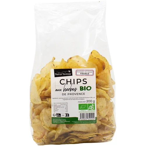 Idéal au jardin:Chips aux herbes de provence bio Natur'Avenir - 200 g