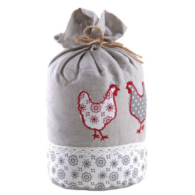 Cale-porte en coton et lin 1,5kg (Poule)