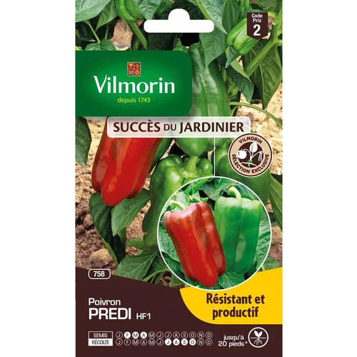 Mieux au jardin:Graines de poivron predi HF1 Vilmorin - graines à semer