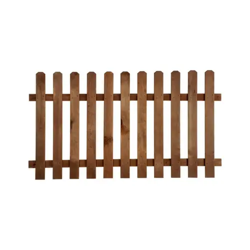 Jardin et équipement：Portillon Mustang à lattes droites teintée marron Cerland - 100 x 100 cm