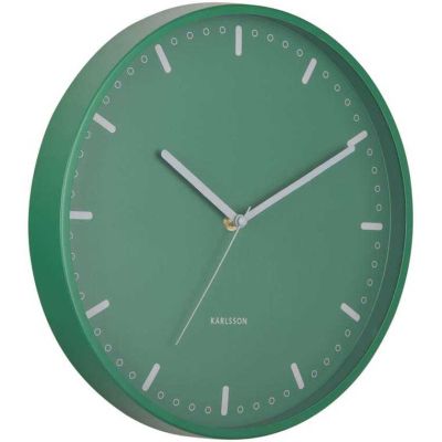 Horloge murale en aluminium Cool Retro (Vert)
