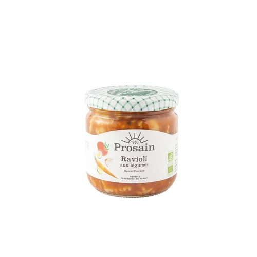 Pour vos projets extérieurs:Bocal de raviolis aux légumes sauce toscane Mon Plat du Jour Prosain - 365 g