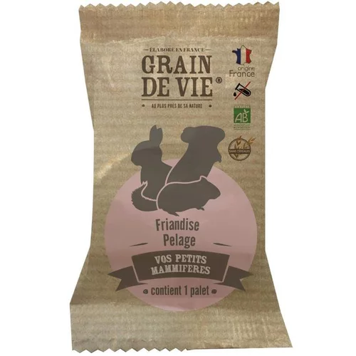Style jardin:Palet bio soin du pelage pour petits mammifères Grain de vie - 60 g