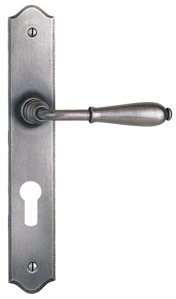 Ensemble sur plaque Nevers BOUVET fer cémenté patiné verni – cyl. européen axe 70, ES69IA6732