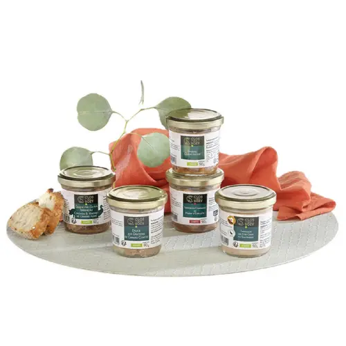 Pour tous jardins:Assortiment de terrines le bâton des saveurs Clos Saint Sozy - x 5