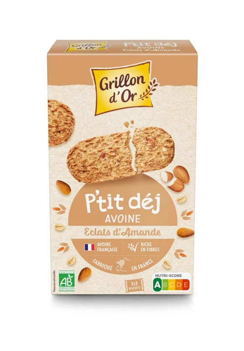 Une solution pratique pour le jardin：Biscuits p'tit déj avoine amande bio Grillon d'Or - 150 gr