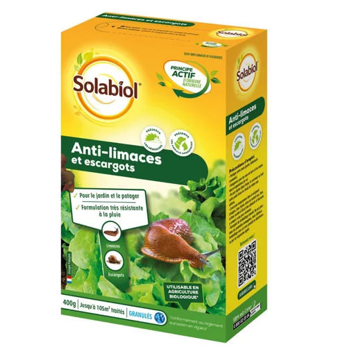 Pour vos espaces:Anti-limaces et escargots Solabiol - 400 g