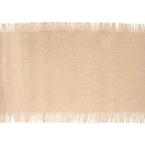 Solution nature:Chemin de table en jute frangé coloris naturel - 29 x 500 cm